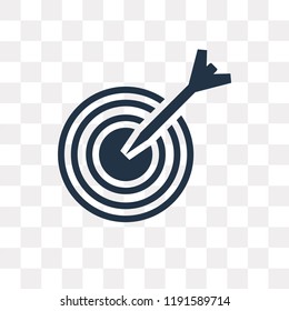 Target vector icon isolated on transparent background, Target transparency concept can be used web and mobile