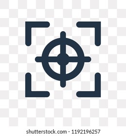 Target vector icon isolated on transparent background, Target transparency concept can be used web and mobile