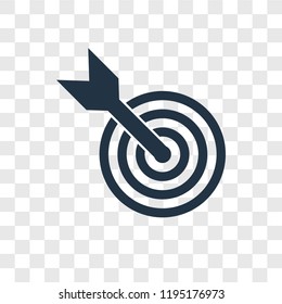 Target vector icon isolated on transparent background, Target transparency logo concept