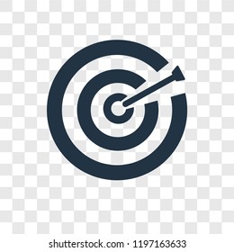 Target vector icon isolated on transparent background, Target transparency logo concept