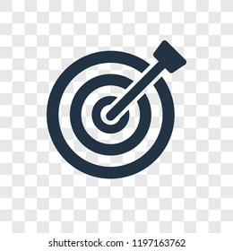 Target vector icon isolated on transparent background, Target transparency logo concept