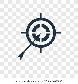 Target vector icon isolated on transparent background, Target transparency logo concept