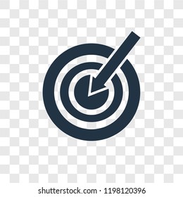 Target vector icon isolated on transparent background, Target transparency logo concept