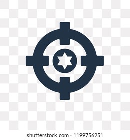 Target vector icon isolated on transparent background, Target transparency concept can be used web and mobile