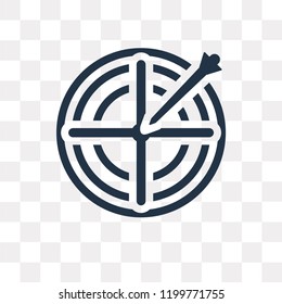 Target vector icon isolated on transparent background, Target transparency concept can be used web and mobile