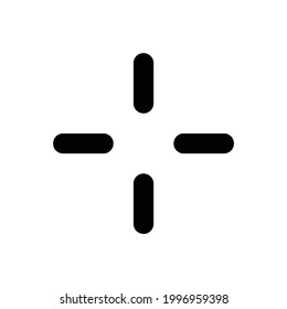 Target vector icon, isolated on white background