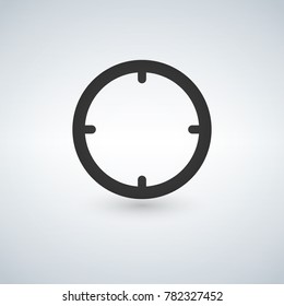 Target vector icon isolated on white background.