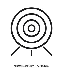 target vector icon, line art / outline target icon, flat design best vector target illustration 