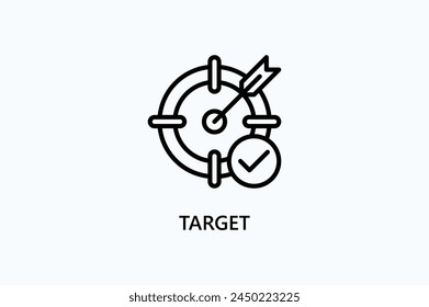 Ilustración de símbolo de Vector, icono o logotipo de destino