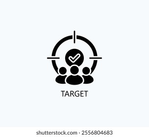 Target Vector, Icon Or Logo Sign Symbol Illustration