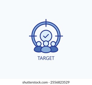 Target vector, icon or logo sign symbol illustration