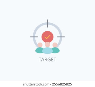 Target Vector, Icon Or Logo Sign Symbol Illustration