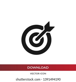 Target vector icon in modern design style for web site and mobile app