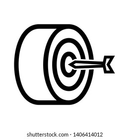 Target vector icon in modern design style for web site and mobile app - Vector