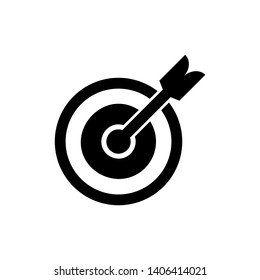 Target vector icon in modern design style for web site and mobile app - Vector