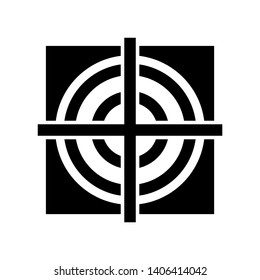 Target vector icon in modern design style for web site and mobile app - Vector
