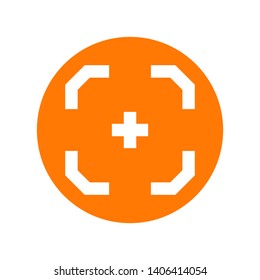 Target vector icon in modern design style for web site and mobile app - Vector