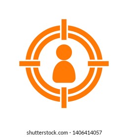Target vector icon in modern design style for web site and mobile app - Vector