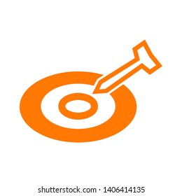 Target vector icon in modern design style for web site and mobile app - Vector