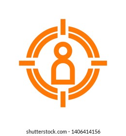 Target vector icon in modern design style for web site and mobile app - Vector
