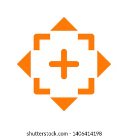 Target vector icon in modern design style for web site and mobile app - Vector