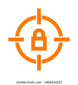 Target vector icon in modern design style for web site and mobile app - Vector