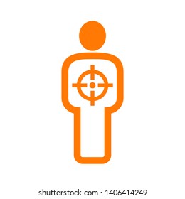 Target vector icon in modern design style for web site and mobile app - Vector