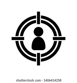 Target vector icon in modern design style for web site and mobile app - Vector
