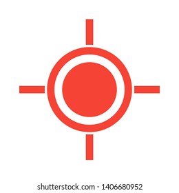 Target vector icon in modern design style for web site and mobile app - Vector