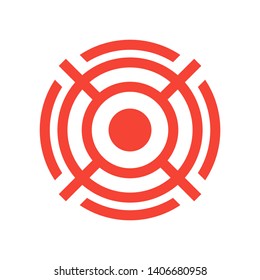 Target vector icon in modern design style for web site and mobile app - Vector