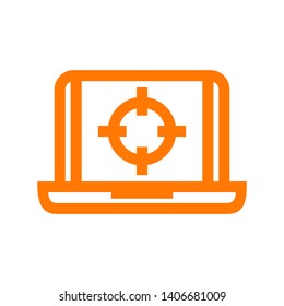 Target vector icon in modern design style for web site and mobile app - Vector