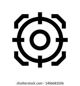 Target vector icon in modern design style for web site and mobile app - Vector