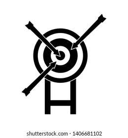 Target vector icon in modern design style for web site and mobile app - Vector