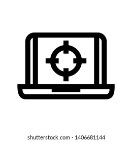 Target vector icon in modern design style for web site and mobile app - Vector