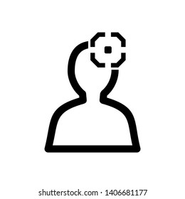 Target vector icon in modern design style for web site and mobile app - Vector