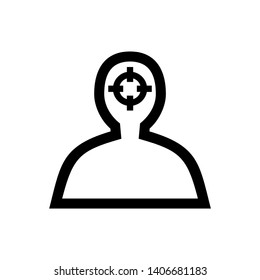 Target vector icon in modern design style for web site and mobile app - Vector