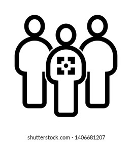 Target vector icon in modern design style for web site and mobile app - Vector