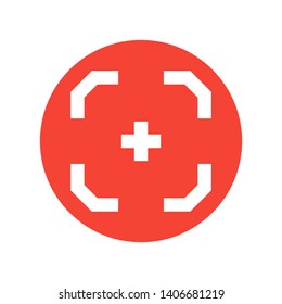 Target vector icon in modern design style for web site and mobile app - Vector
