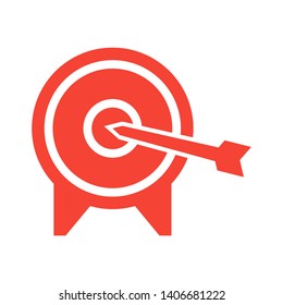 Target vector icon in modern design style for web site and mobile app - Vector