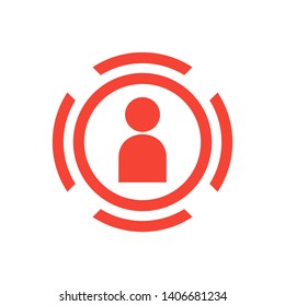 Target vector icon in modern design style for web site and mobile app - Vector