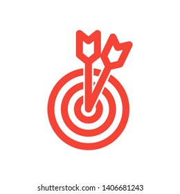 Target vector icon in modern design style for web site and mobile app - Vector