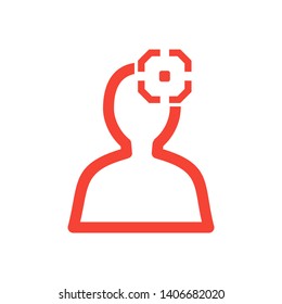 Target vector icon in modern design style for web site and mobile app - Vector