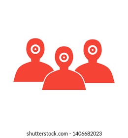 Target vector icon in modern design style for web site and mobile app - Vector
