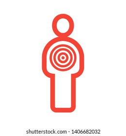 Target vector icon in modern design style for web site and mobile app - Vector