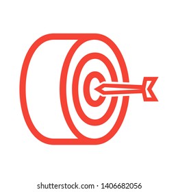 Target vector icon in modern design style for web site and mobile app - Vector