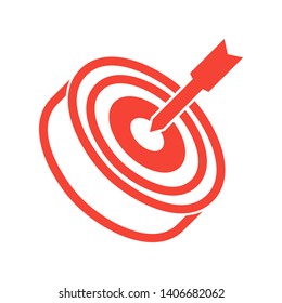 Target vector icon in modern design style for web site and mobile app - Vector