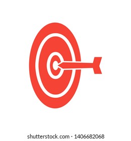 Target vector icon in modern design style for web site and mobile app - Vector