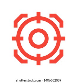 Target vector icon in modern design style for web site and mobile app - Vector