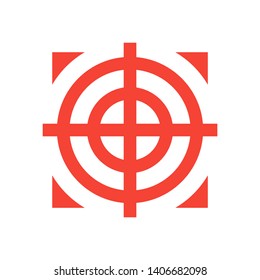 Target vector icon in modern design style for web site and mobile app - Vector