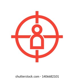 Target vector icon in modern design style for web site and mobile app - Vector